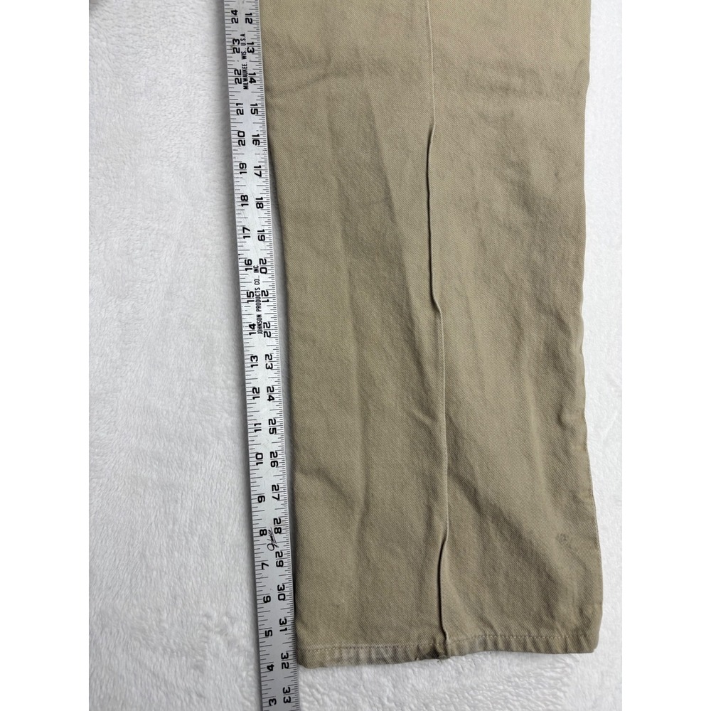 Levis‎ 501 Original Fit Jeans Mens 44x32 Tan Khaki Chino Pants Split Y2K Hem - Picture 12 of 12